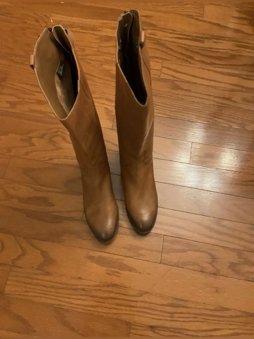Sam Edelman Penny Full Length Black Zipper Riding Boot Leather Size 11